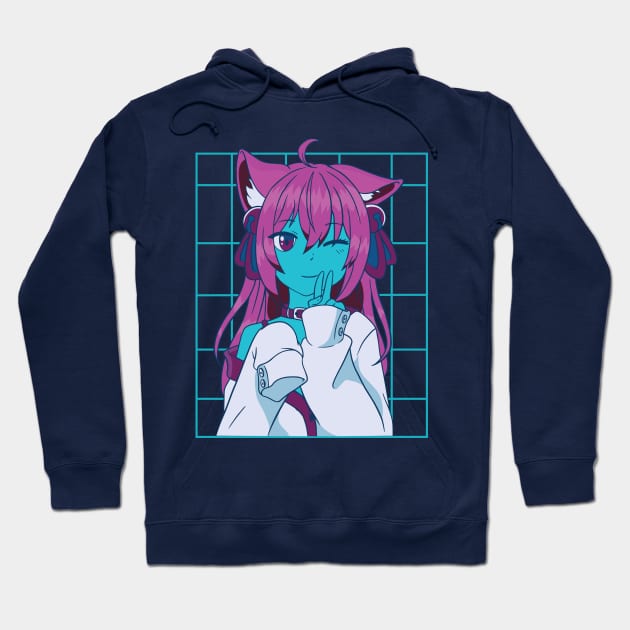 Anime Cat Girl Hoodie by origato